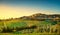 Casale Marittimo village, vineyards and landscape in Maremma. Tu