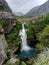 Cascada de las Animas: waterfall in Central Chile. Andes mountains. linares