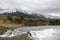Cascada del Rio Paine waterfall in Torres del Paine National Park, Patagonia, Chile