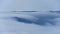 Cascade of clouds. Sea of clouds in mountainous landscape, Oiz mount basque country, Spain .