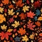 Cascade of Colorful Autumn Leaves Seamless Pattern