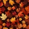 Cascade of Colorful Autumn Leaves Seamless Pattern