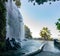 The Cascade Du Casteu waterfall in Castel Hill