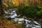 Cascade in Little Pigeon River in the Autumn