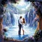 Cascade of Love: Vows Exchanged Amidst Cascading Waterfalls