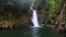 cascade paradis, jungle waterfall in vieux habitants with basalt columns, guadeloupe