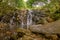 Cascade waterfalls in Vallee des Couleurs. Mauritius Island