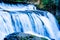 Cascaded waterfall of Maraetotara Falls near Hastings, Hawke's Bay, New Zealand