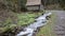 Cascades of pure mountain river among the stones