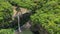 Cascades of waterfalls Tamarin island of Mauritius. Aerial view. Seven cascades of Tamarin waterfalls. View of nature