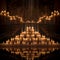 Cascading Candlelight: A Gleaming Cascade