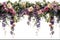 Cascading Floral Garland with Roses and Violets