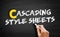 Cascading Style Sheets text on blackboard