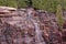 Cascading waterfall in Acadia National Park, Maine