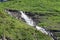 Cascading Waterfall in Glacier National Park