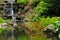 Cascading waterfall and pond