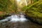 Cascading Waterfall at Starvation Creek State Park Oregon