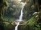 A cascading waterfall surrounded by lush, untouched rainforest photos