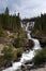 Cascading waterfalls in the wilderness