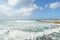 Cascais Beach and Seascapes with waves and traditional Buildings