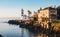 Cascais lighthouse and Santa Marta Museum in Cascais town, Lisbon, Portugal