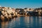 Cascais promenade sea view at sunrise in the morning. Cascais tr