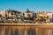 Cascais promenade sea view at sunrise in the morning. Cascais tr