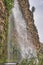 The Cascata dos Anjos, Angels Waterfall, civil parish of Anjos, on Madeira, Portugal. The water cascades directly onto the coastal