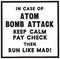 In Case Of Atom Bomb Attack