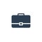 case, briefcase, career symbol, portfolio solid flat icon. vector illustration