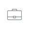 Case, briefcase, career symbol, portfolio thin line icon. Linear vector symbol