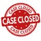 Case closed sign or stamp