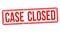 Case closed sign or stamp