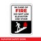 In Case of Fire Use Stairs Do Not Use Elevators Sign with Warning Message for Industrial Areas, Easy To Use And Print Design