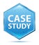 Case Study crystal blue hexagon button