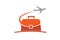 Case Travel airplane symbol Creative Air Design Logo