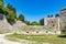 Casemate in the moat of the Rhodes old town, Greece