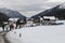 CASERE, ITALY - DECEMBER 29, 2022: Winter view of the touristic alpine village of Casere with snow in Valle Aurina, Alto Adige, It