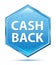 Cash Back crystal blue hexagon button