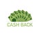 Cash back icon isolated on white background. Cash back or money refund label. Vector illustration.