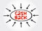 Cash Back - refunds a small percentage of money spent on purchases, text concept with arrows