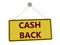 Cash back sign