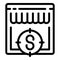 Cash back target icon outline vector. Money reward