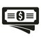 Cash bank money icon simple vector. Stack check