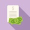 Cash bank paper icon flat vector. Finance payment