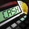 Cash Calculated Shows Money Earning And Spending