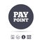 Cash and coin sign icon. Pay point symbol.