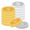 Cash, coins stack Color Isolated Vector icon which can be easily modified