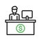 Cash Counter icon vector image.