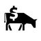 Cash cow silhouette icon